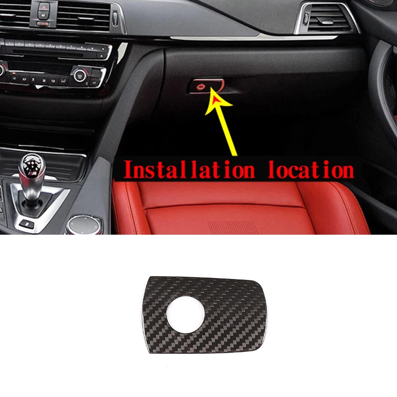 

Аксессуары из натурального углеродного волокна, ящик для пассажиров, декоративная отделка для BMW F80 F82 F83 M3 M4 2014-2018, 1 шт.