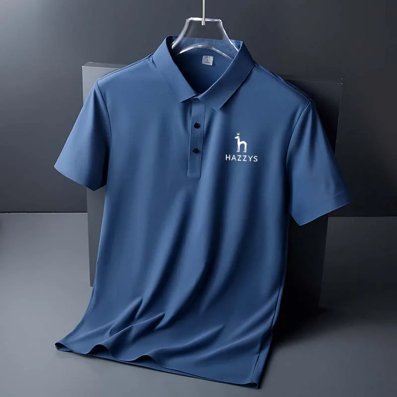 

HAZZYS 2023 Men's Casual Golf Polo Shirt Breathable Spring Summer Sports Tee High Quality Fashion Wear Short Sleeve Top T-shirt