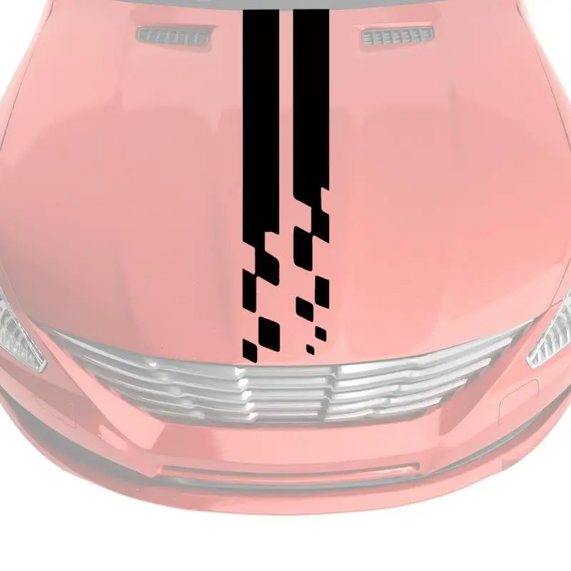 

Наклейка на капот автомобиля, водонепроницаемая наклейка с боковыми полосками для гоночного кузова, легко устанавливается и снимается, акс...