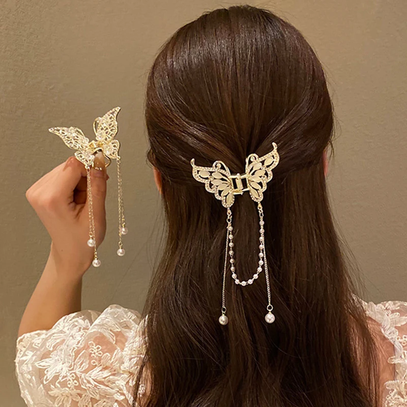 Женская заколка для волос Flower Feather
