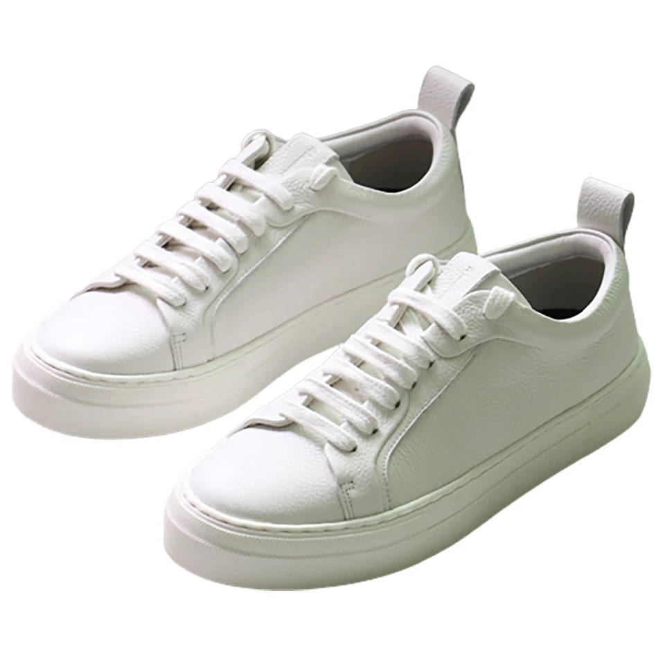 Women's Vulcanize Shoes 2023 Classic Solid Color Genuine Leather Vulcanized Shoes Woman Casual White Shoes Female Flat Sneakers