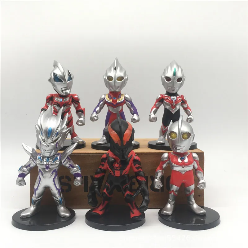 

6 шт./лот Мультяшные аниме Ultraman Фигурки игрушки Джек Тига семь ОРБ Geed белиальные аниме Модели игрушки подарки 10 см