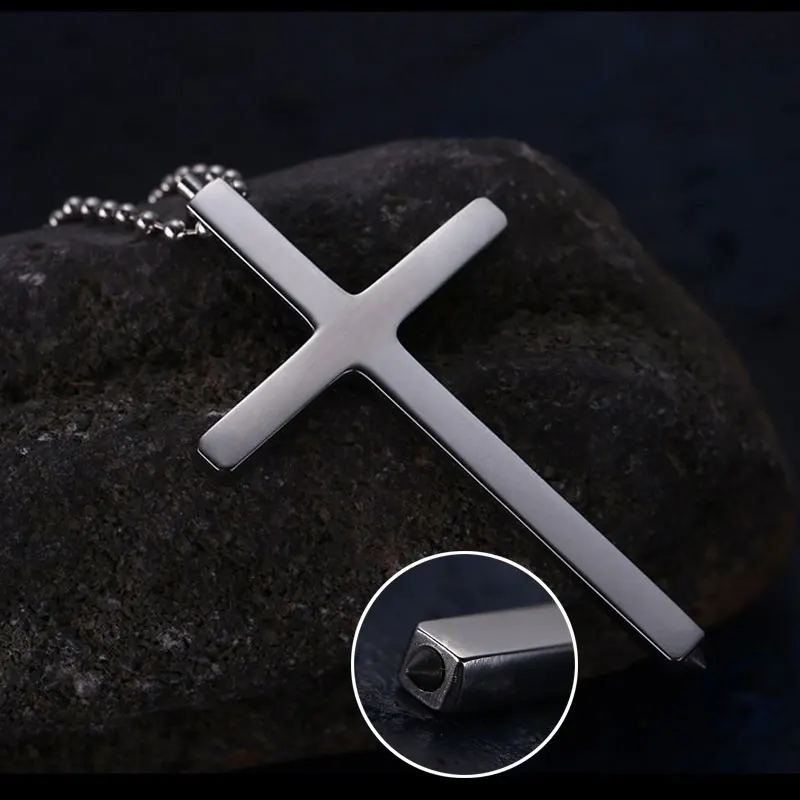 

Наружное ожерелье с крестом для повседневного использования, Самооборона, выключатель для нагрудных окон, портативное тактическое женское...