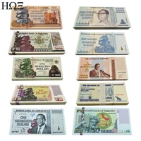 100pcs zimbabwe banknotes fake money coenyerfiet money with anti counterfeiting mark serial banknote commemorative collection