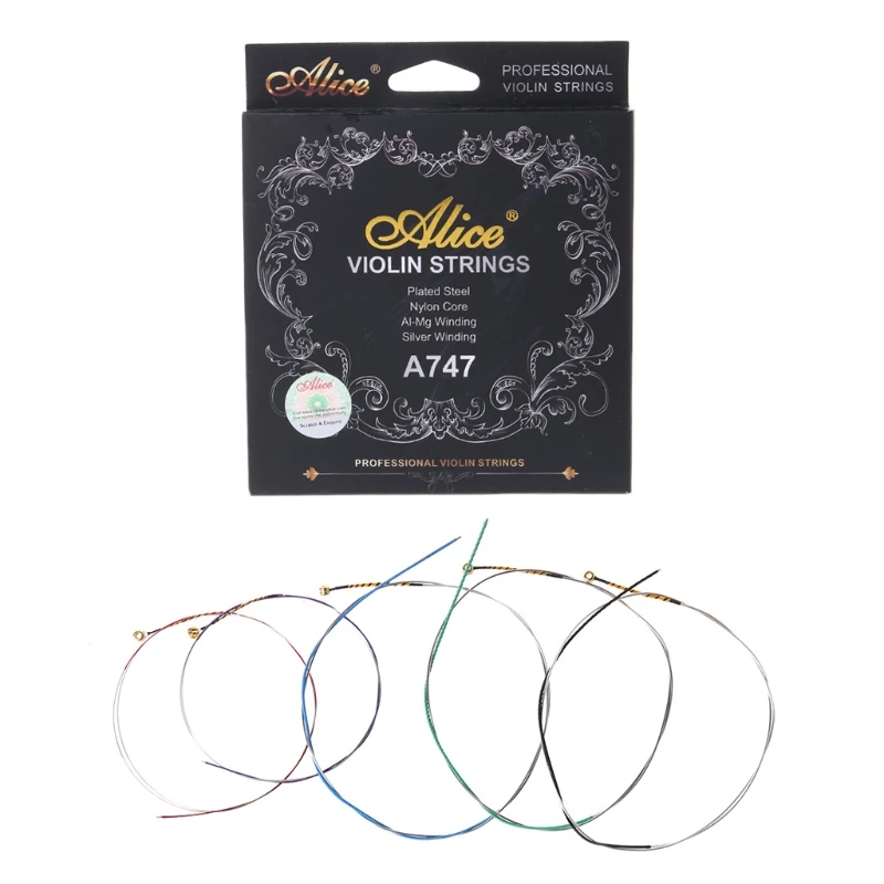 

Violin strings Universal Full Set (GDAE) violin Fiddle String Steel Core with Nickel-Plated Ball for Head for Violin