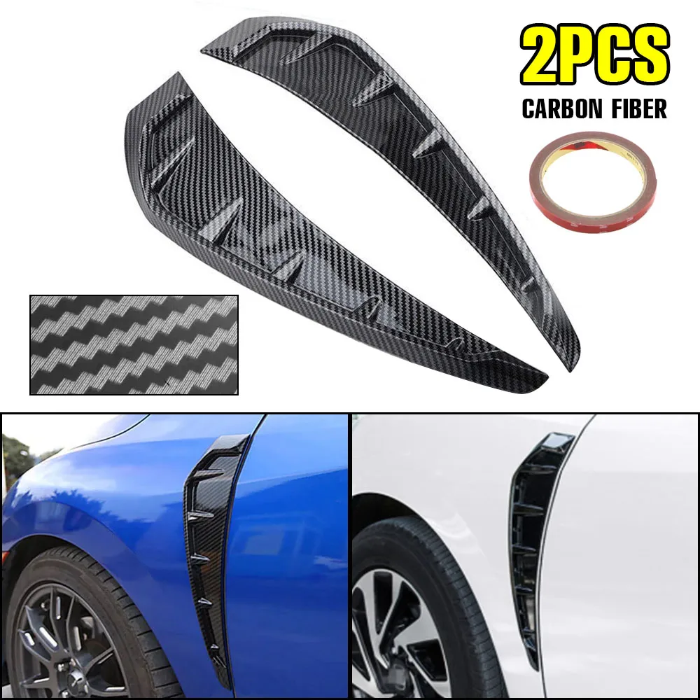 

Car Side Fender Vent Cover Fender Decoration Side Wing Air Vent Hood Intake Fender Cover Trim Fits for Honda Civic 2016-2018