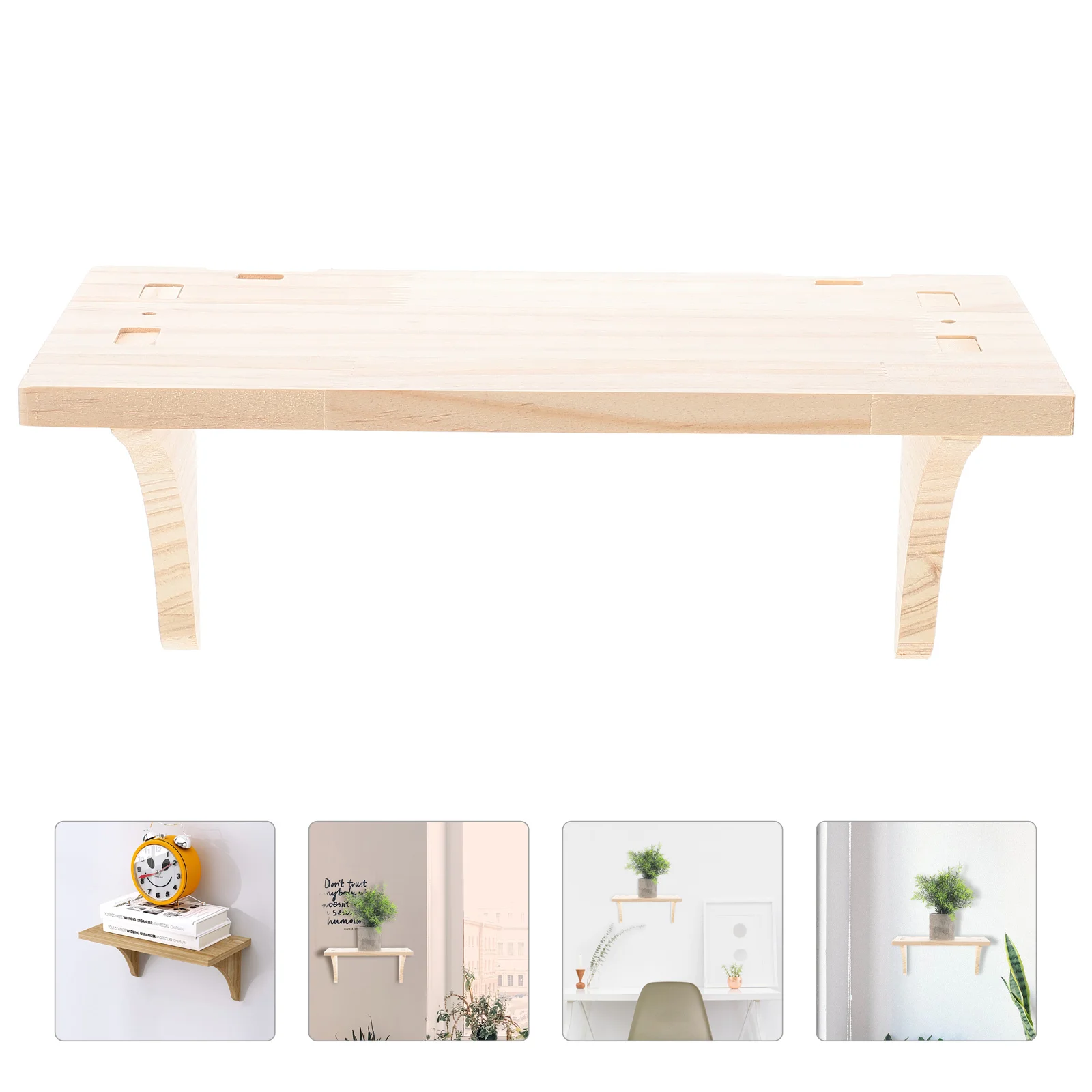 

Shelf Floating Wall Shelves Bathroom Storage Wooden Wood Bookshelffarmhouse Organizer Nursery Rack Mounted Book Basket