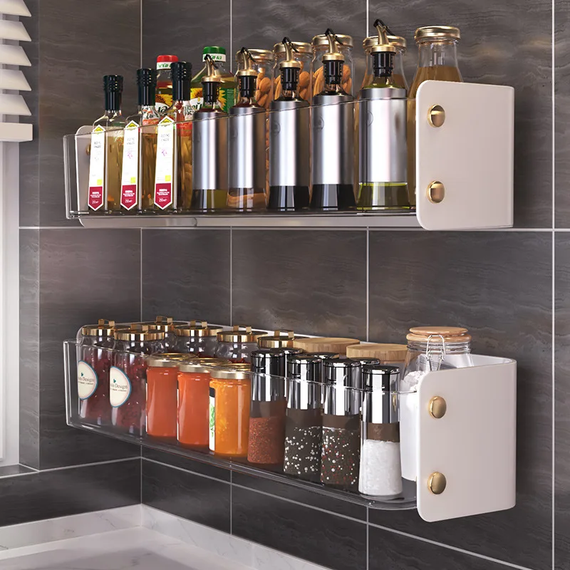 

Kitchen Rack Seasoning Organizer Wall-mounted Household Seasoning Supplies Chopsticks Cage Rack Hanger Multi-functional Rack