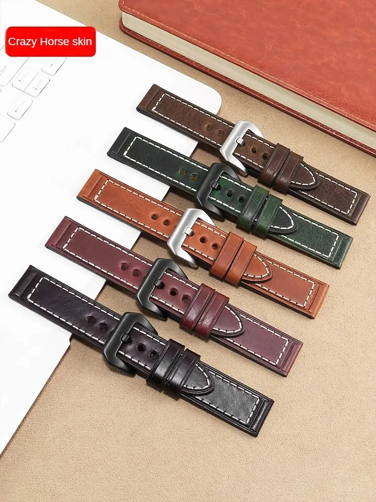 Ретро часы из натуральной кожи Crazy Horse для P-eina H-aitian Suo Han Милтон Чайка и X-itie City