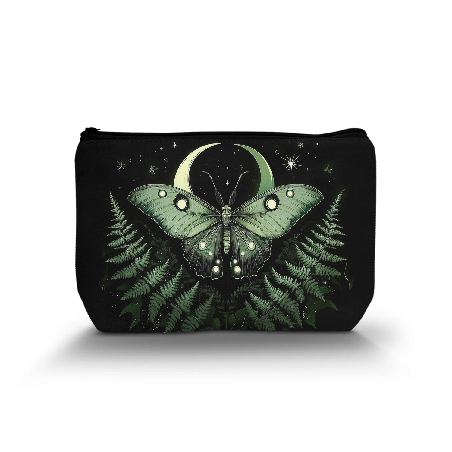 1 шт. сумка для хранения косметики с зеленым мотилем готическая косметичка