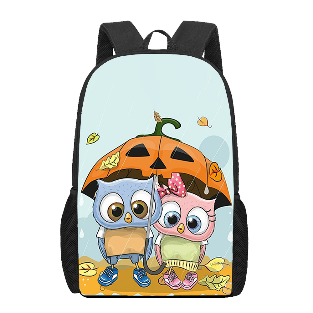 

Cartoon couple cute owls 3D Printing Children School Bags Kids Backpack For Girls Boys Student Book Bags Schoolbags