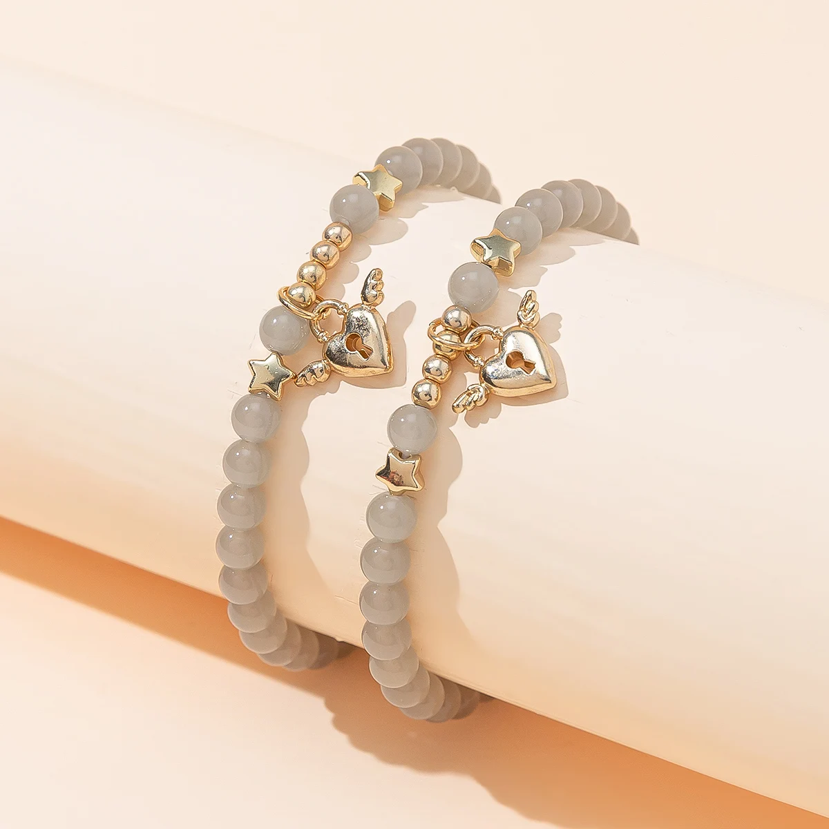 

Love Charm Wing Charm Bracelet His And Her Bracelet Jewelry Best Friends Couple Jewelry