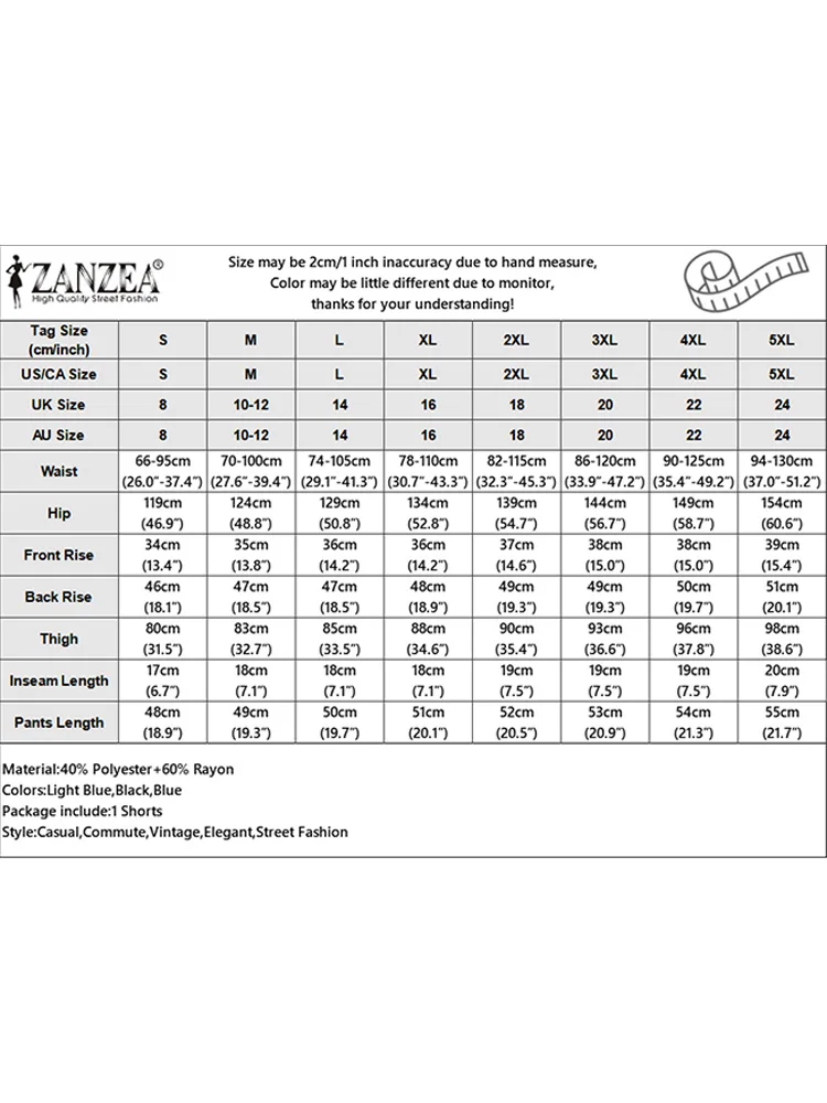 Шорты ZANZEA Женские винтажные средней длины праздничные свободные универсальные