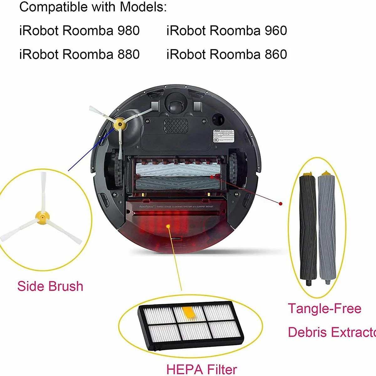 

Brand New Hot Accessories 866 870 871 850 860 861 864 880 890 891 Accessories Cleaner For Irobot Roomba 800/900