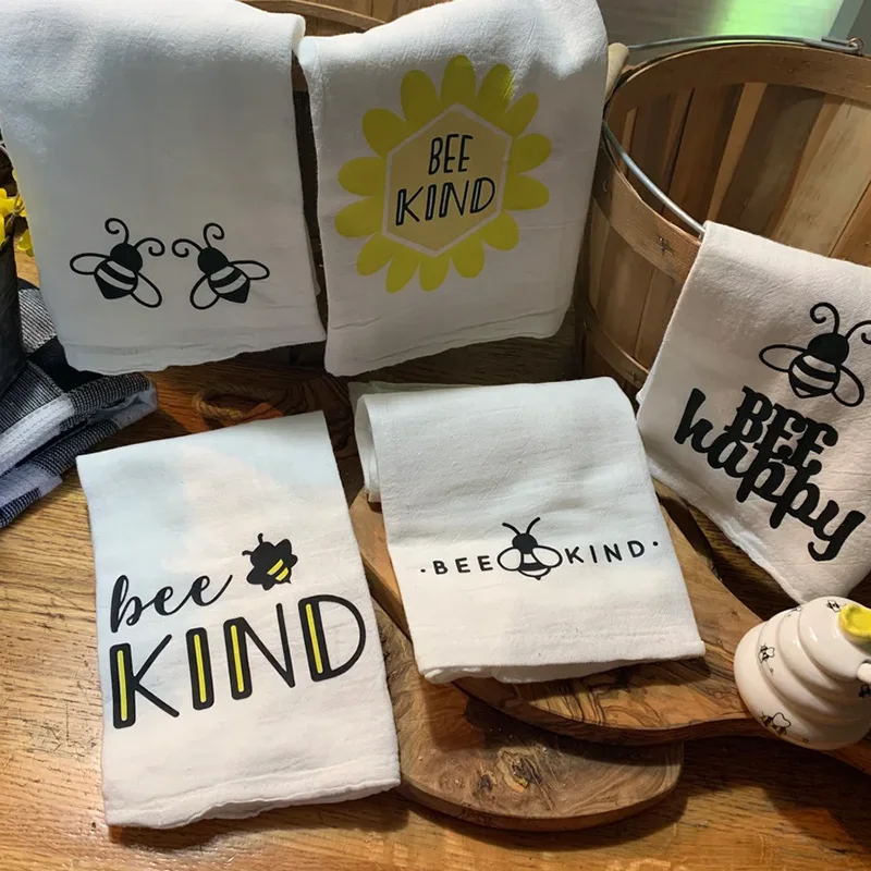 

Honey Bee Themed Garden sweet birthday Party baby shower Kitchen Towel spring Holiday housewarming Farmhouse Home decoration