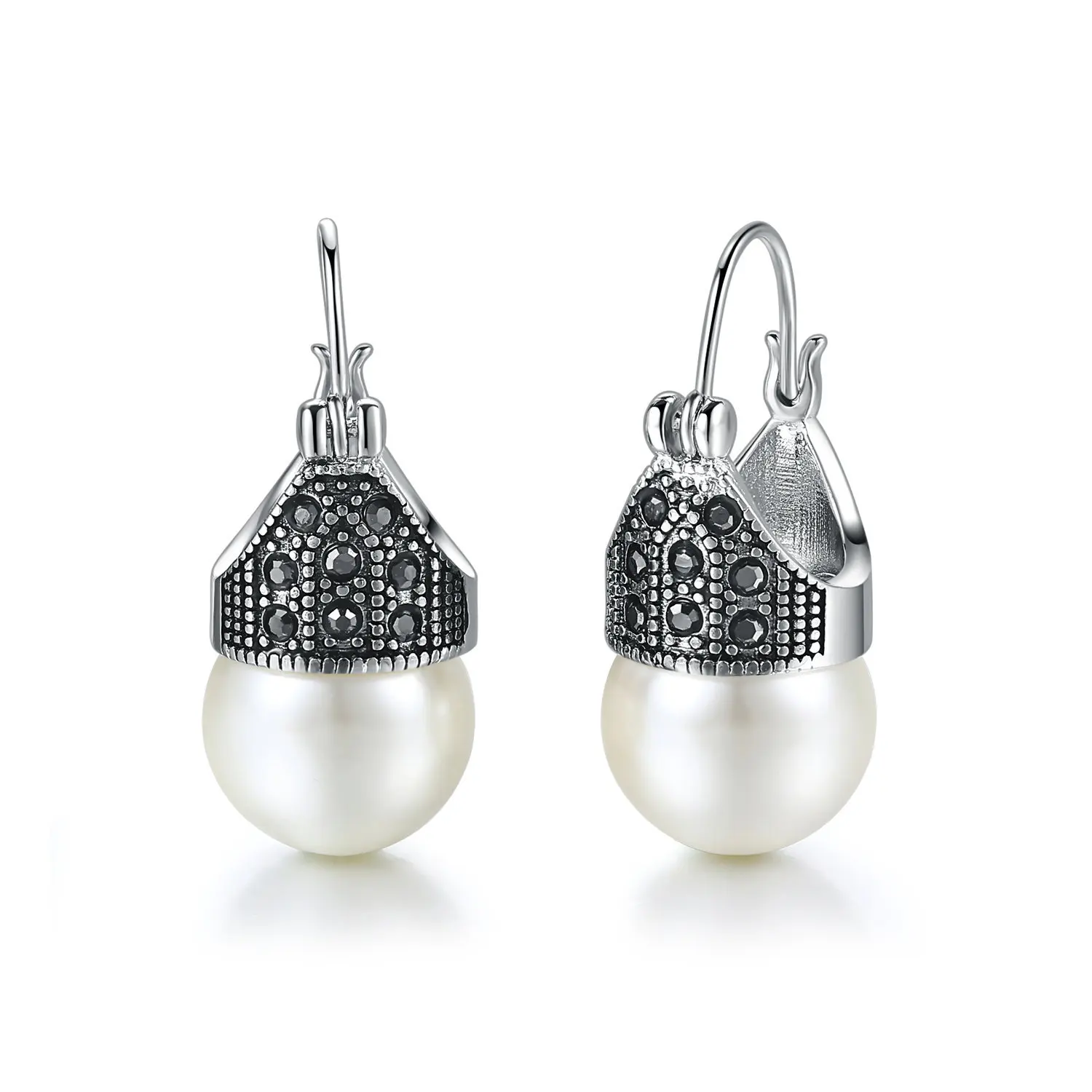 

925 Sterling Silver Natural Mother of Pearl Earrings Fine Jewelry Vintage Fashion Drop Earrings for Women Brincos