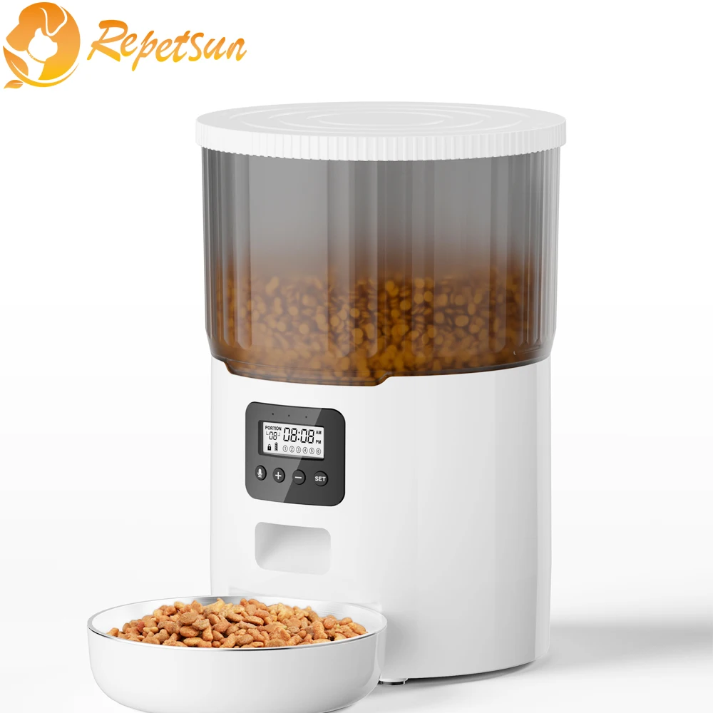 

Automatic Pet Feeder Smart Food Dispenser For Cats Dogs Timer Stainless Steel Bowl Auto Dog Cat Pet Feeding Pet Supplies