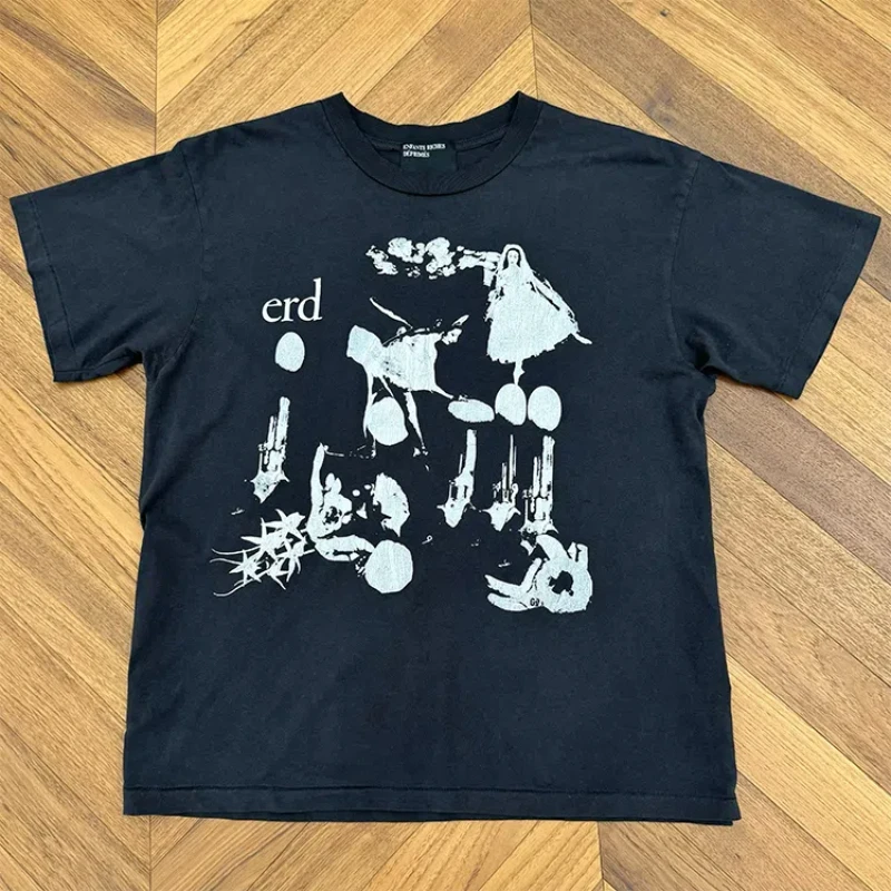 2024SS High Street ERD весенне-летние футболки с рисунком мужская уличная одежда женская
