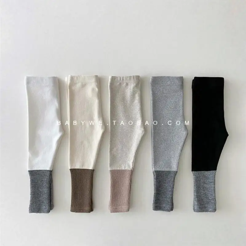

Baby Pant 0-3years Newborn Girls Elastic Waist Patchwork Legging Botton Cotton Long Trousers Toddler Kids Autumn Tighs Clothes