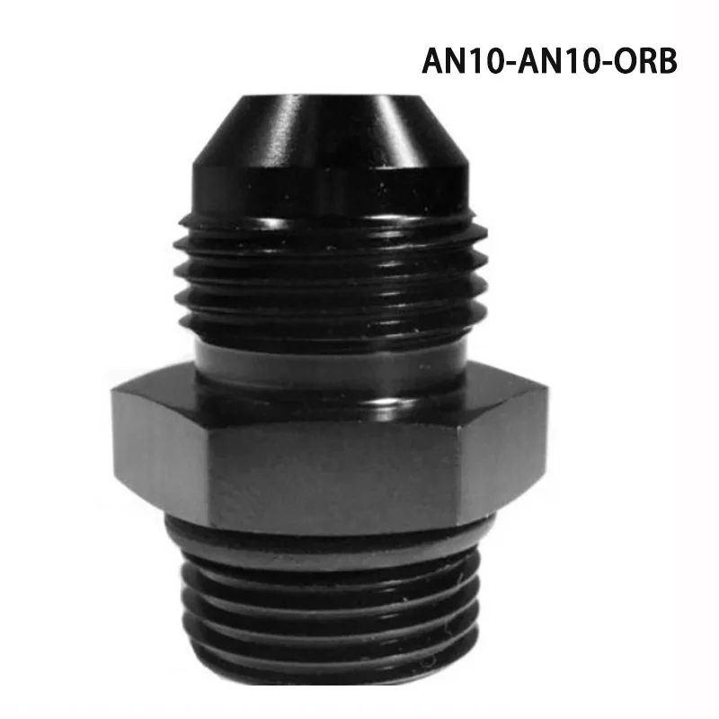 

AN -10 (AN10 AN 10) to ORB-10 (7/8" UNF) O Ring Boss Adapter In Black Blue