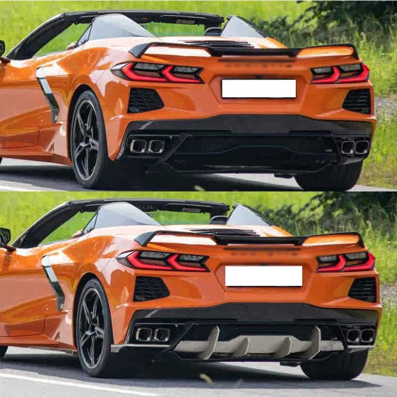 Диффузор заднего бампера из углеродного волокна для Chevrolet Corvette C8