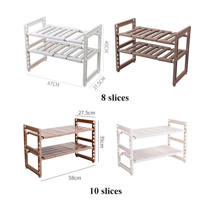 kitchen under sink storage rack cabinet expandable shelf stainless steel multi layer pot rack bathroom floor organizer shelves free global shipping