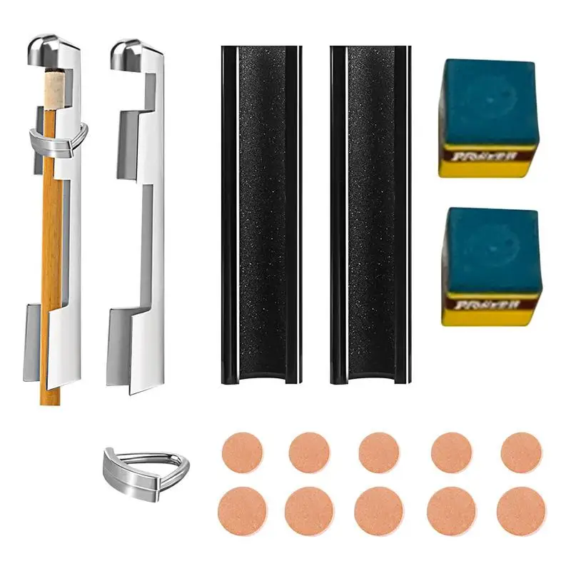 

Pool Cue Repair Kit 16 Pieces Billiards Shaper Tool Set Billiard Cue Stick Repair Tools For House Bar Pool Ball Game Accessories