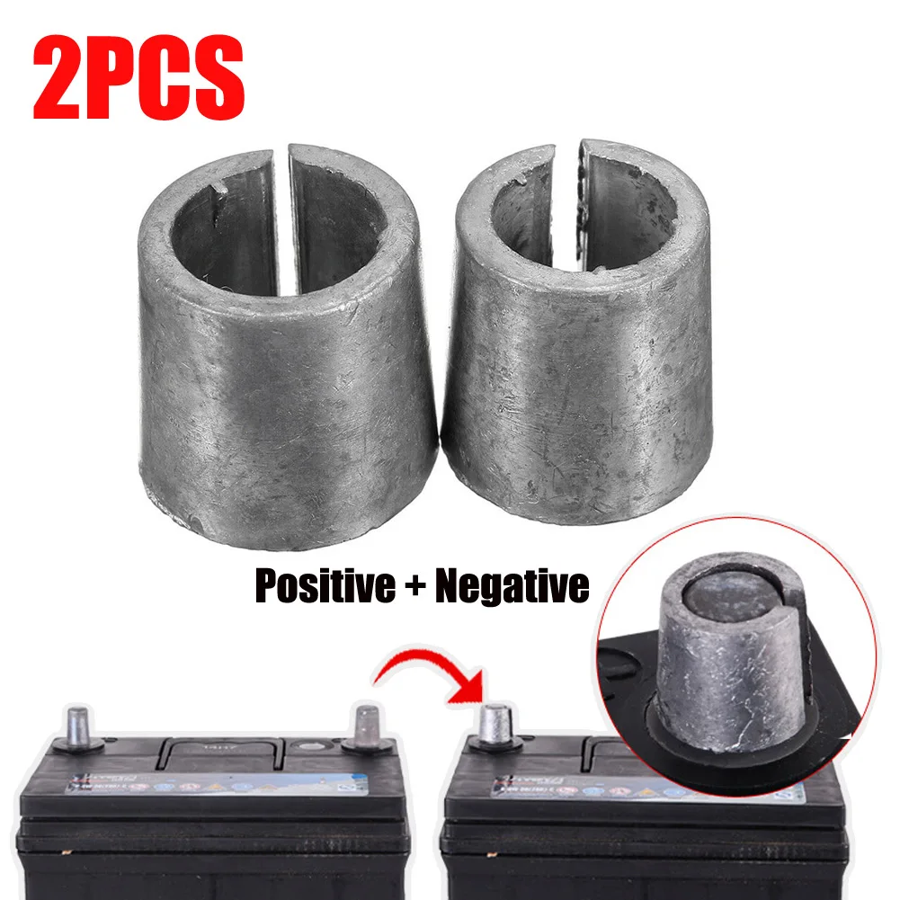 

Car Battery Post Adaptors Sleeves Plumbum Positive Negative Terminal 18mm Post Length 2pcs/Set Accessories High Quality