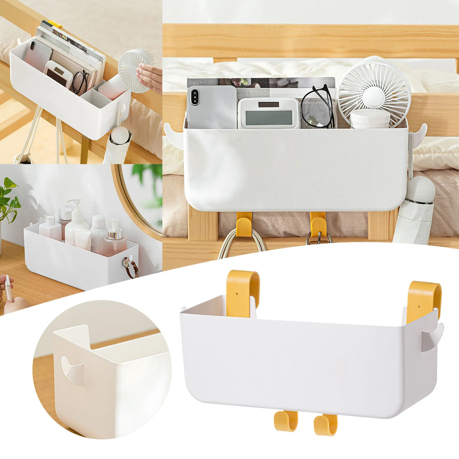

Shoe Rack for under The Bed Student Dormitory Bedside Storage Storage Hanging Basket With Hook Large Capacity Closet Bags