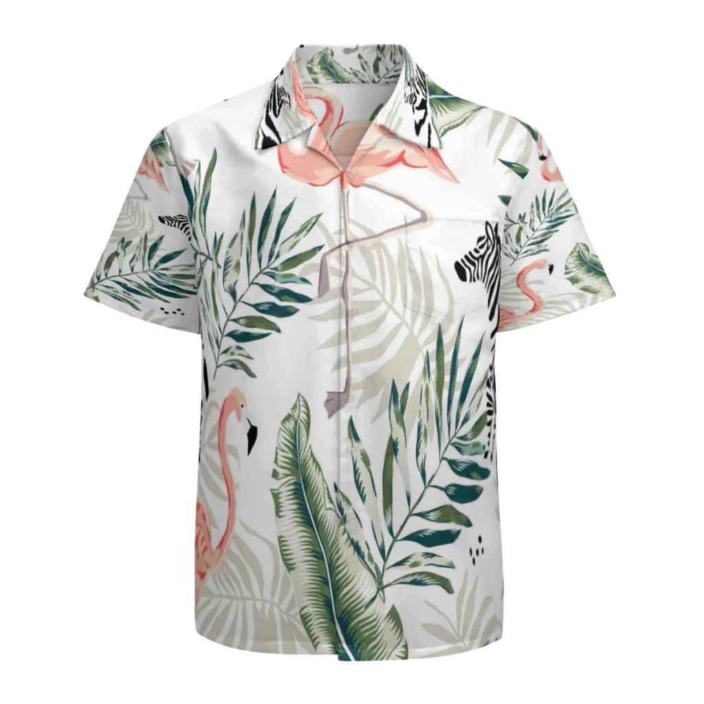 Мужская гавайская рубашка с коротким рукавом быстросохнущая дышащая пляжная