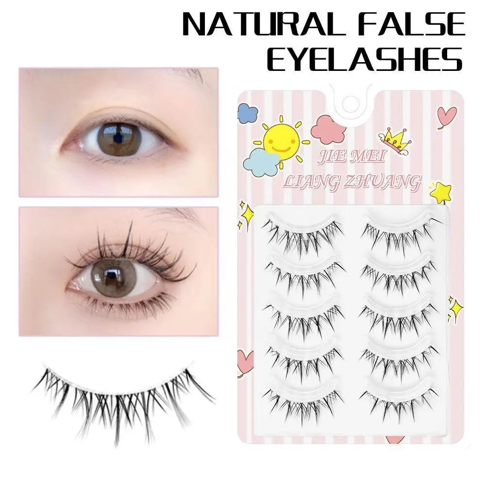 

Натуральные Мультяшные накладные ресницы 5 пар, Длинные Полные полоски, инструменты для макияжа, трафареты, накладные ресницы для наращивания I2Y9