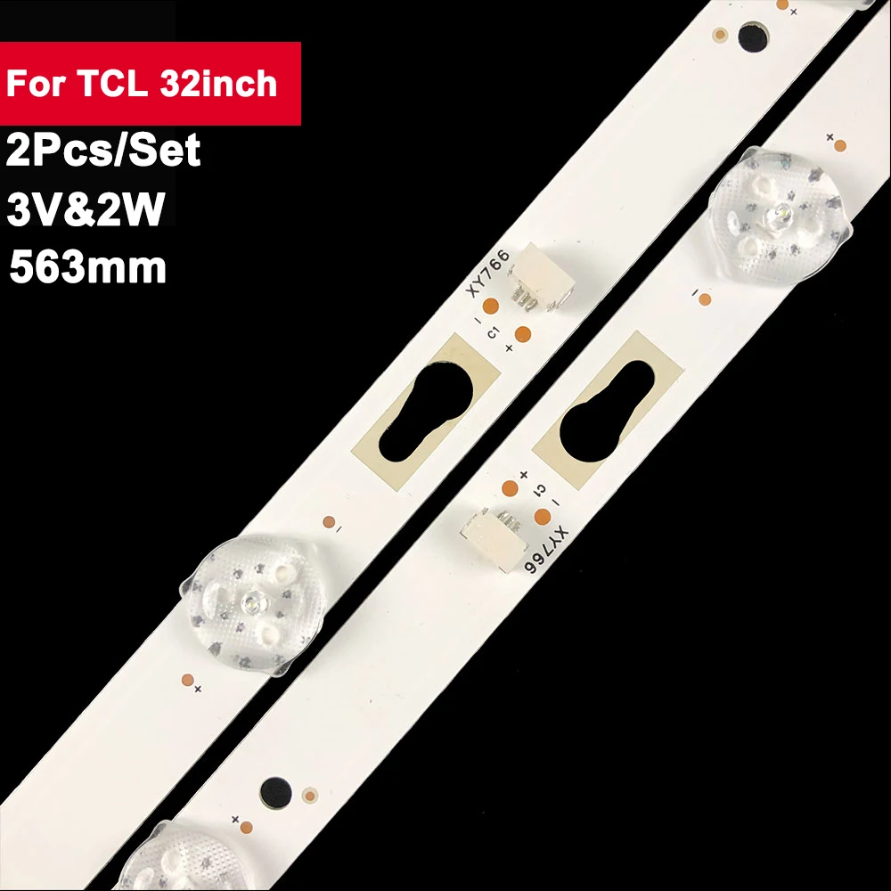 

563mm 3V 2W 7lamps Led Tv Backlight Strip for TCL 32inch 32HR332M07A5 2Pcs/Set Tv Repair Spare Parts 32D1200LG