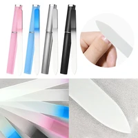 1pc colorful nail file buffing glass nano transparent polishing sanding glass file professional nail art tools manicure