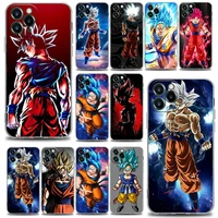 anime son goku dragon ball z clear phone case for iphone 11 12 13 pro max 7 8 se xr xs max 5 5s 6 6s plus silicone cover bandai