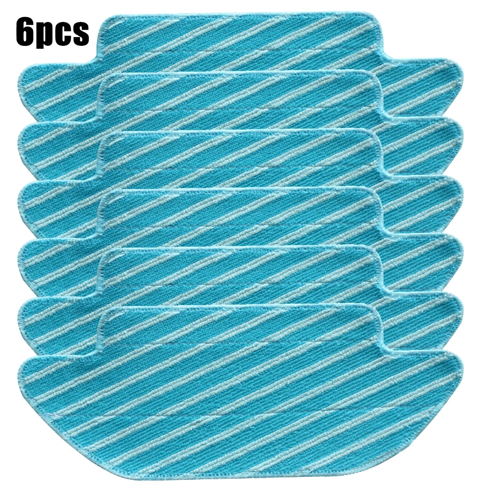 

6pcs Mop Cloths Microfiber Pad For Cecotec Conga 6090 Robotic Vacuum Cleaner Replacement Accessories Home Appliance