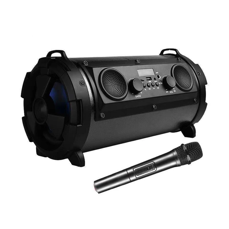 

Portable Bluetooth Speaker High Power 15W BT Soundbar Wireless Column Outdoor Subwoofer Support Mic Move KTV PK Boombox