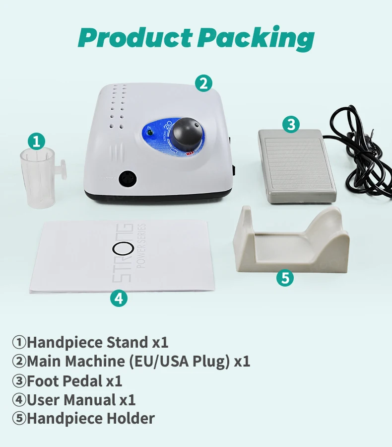 Стоматологический микромотор 35000 об/мин 65 Вт мощный 210 + Мощный 102L 35K Полировочный