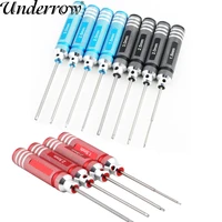 rc tools 4 pcs hex screw driver set titanium plating hardened 1 5 2 0 2 5 3 0mm screwdriver for helicopter toys