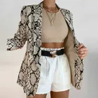 2022 офисные женские белые блейзеры женские осенне-зимние пальто с длинными рукавами женские леопардовые куртки на одной пуговице Женский блейзер с карманами