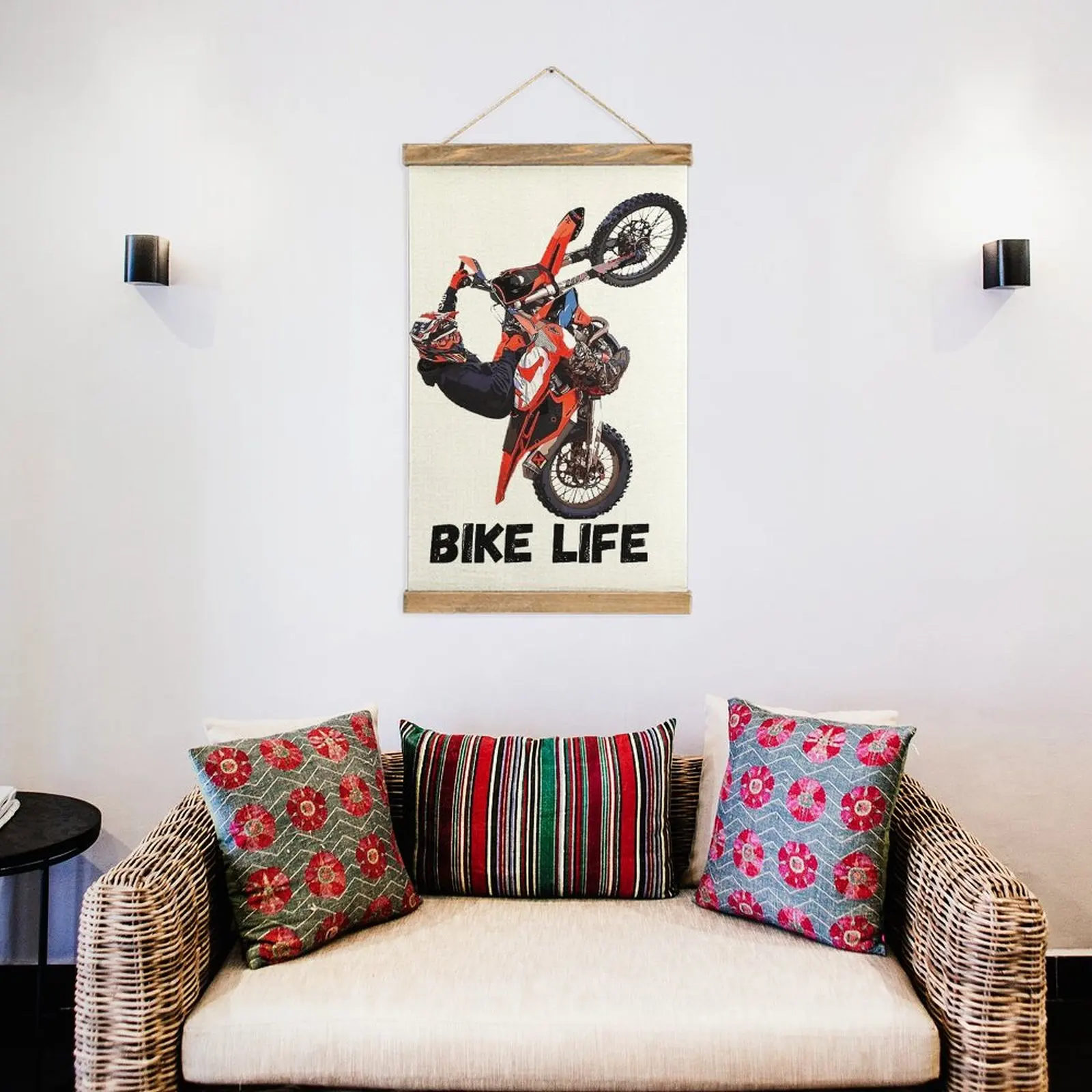 Графическое полотно велосипедной жизни подвесная картина графический крутой