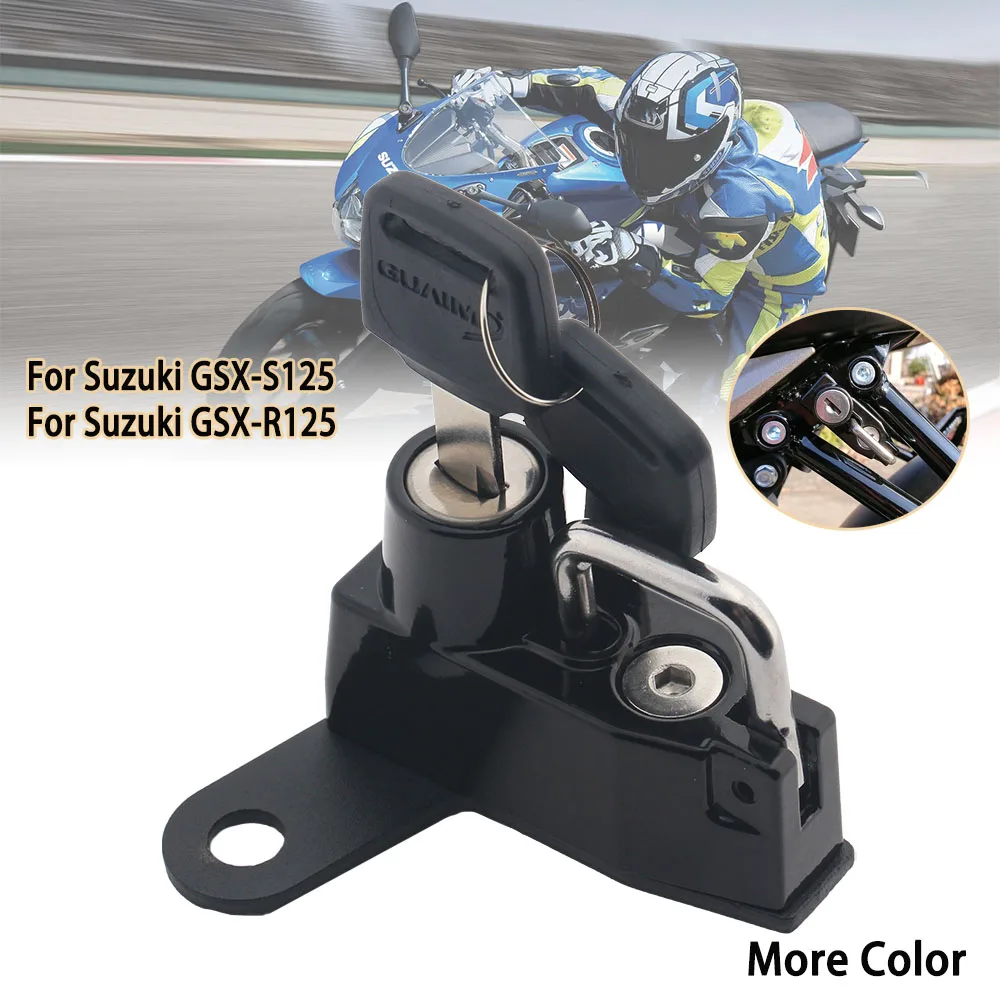

Motorcycle Helmet Lock Side Anti-theft Security with 2 Keys Fit For Suzuki GSX-S125 GSX-R125 2017 2018 2019 2020 2021