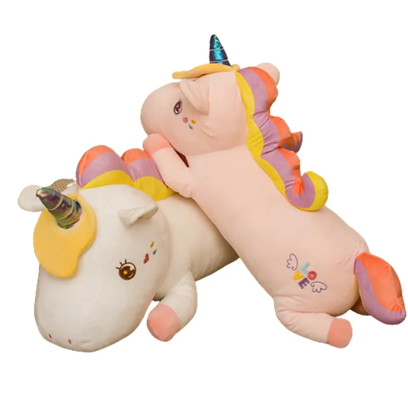 

Гигантский Единорог, плюшевая игрушка, мягкая Лежащая набивная, популярная мультяшная игрушка, животное, лошадь, игрушки для детей, подарок ...