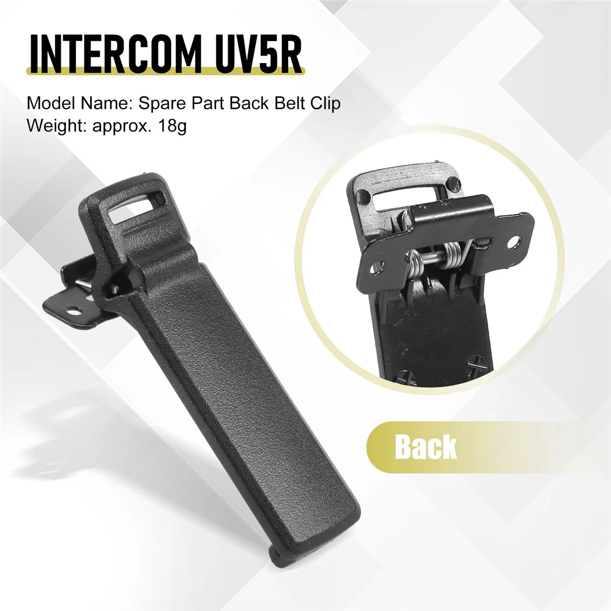 2 шт. зажим для ремня раций Baofeng 2-way Radio UV5R for intercom / 5RA 5R + 5RB 5RC