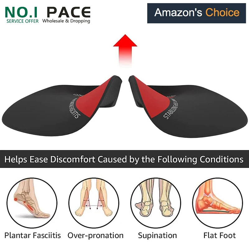 NOIPACE 3/4 Orthotics ความยาวใส่รองเท้าผู้หญิงผู้ชายกระดูก High Arch Support Insoles สำหรับ Flat Feet Heel Spur Pain