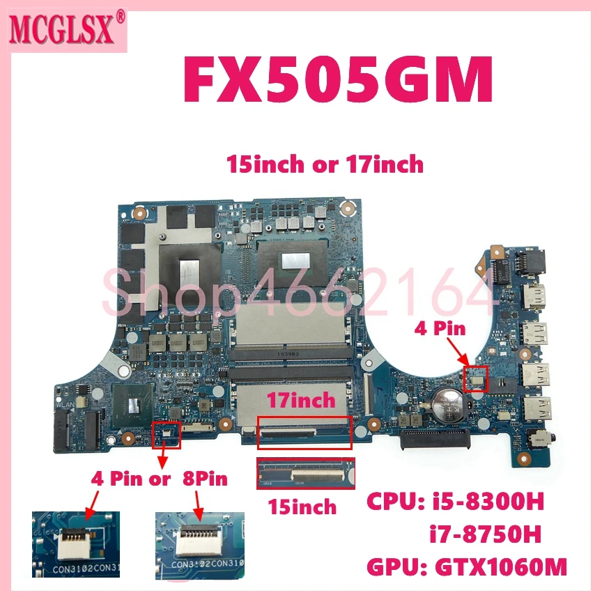 

FX705GM i7-8750H CPU GTX1060M Mainboard For ASUS TUF Gaming FX705G FX705GE FX705GM FX705 FX705G FX505GM Laptop Motherboard