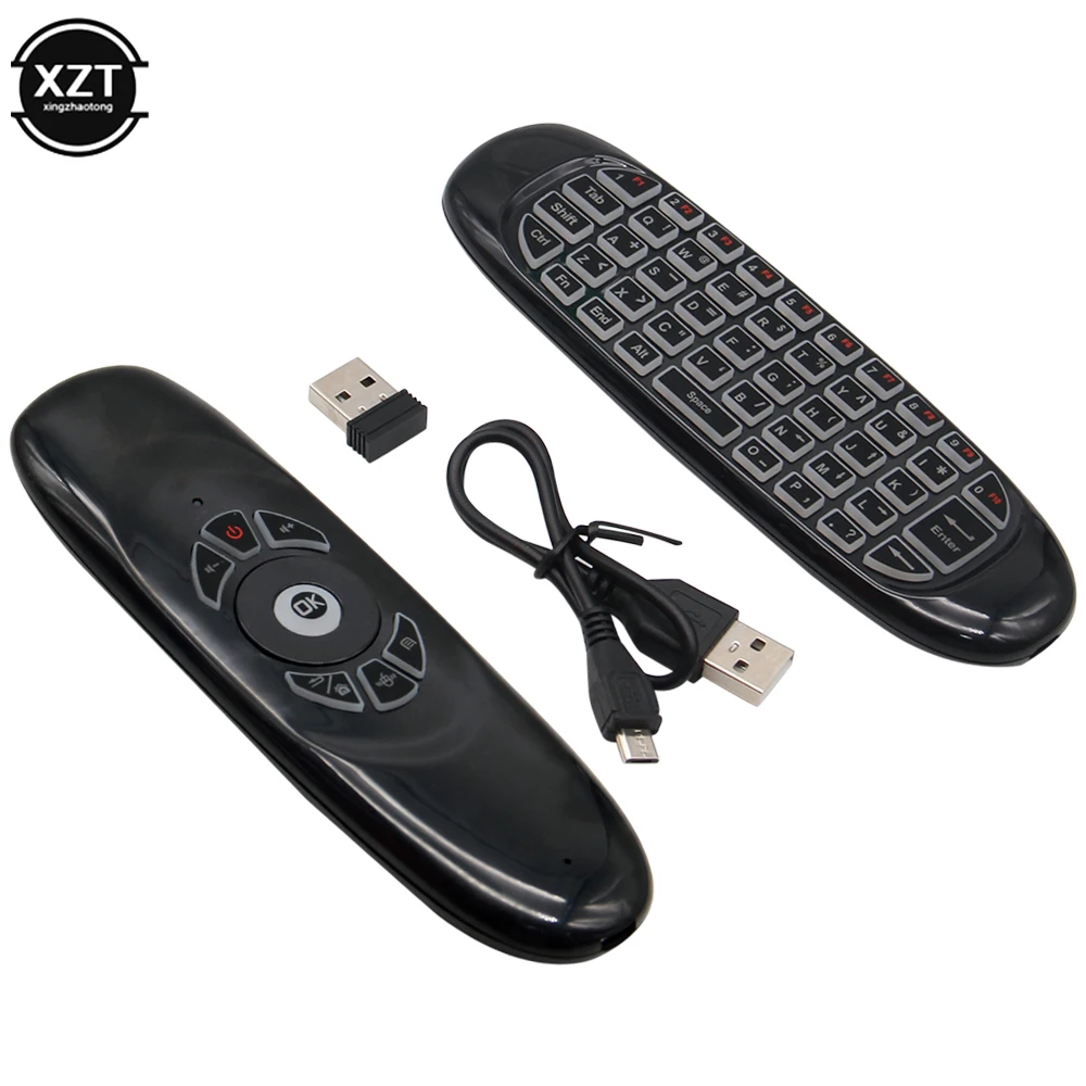 Mini Keyboard Mouse Double-sided Remote Control With Usb Rec