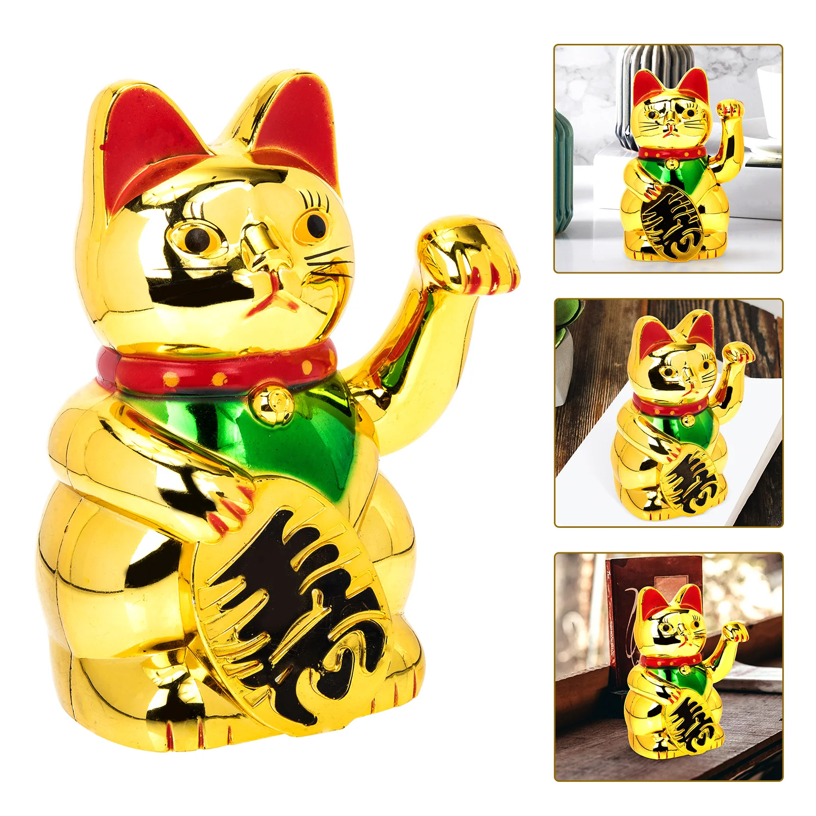 

Cat Lucky Fortune Figurine Statue Waving Neko Maneki Shui Feng Gifts Birthday Japanesewomen Beckoning Arm Wealth Welcoming