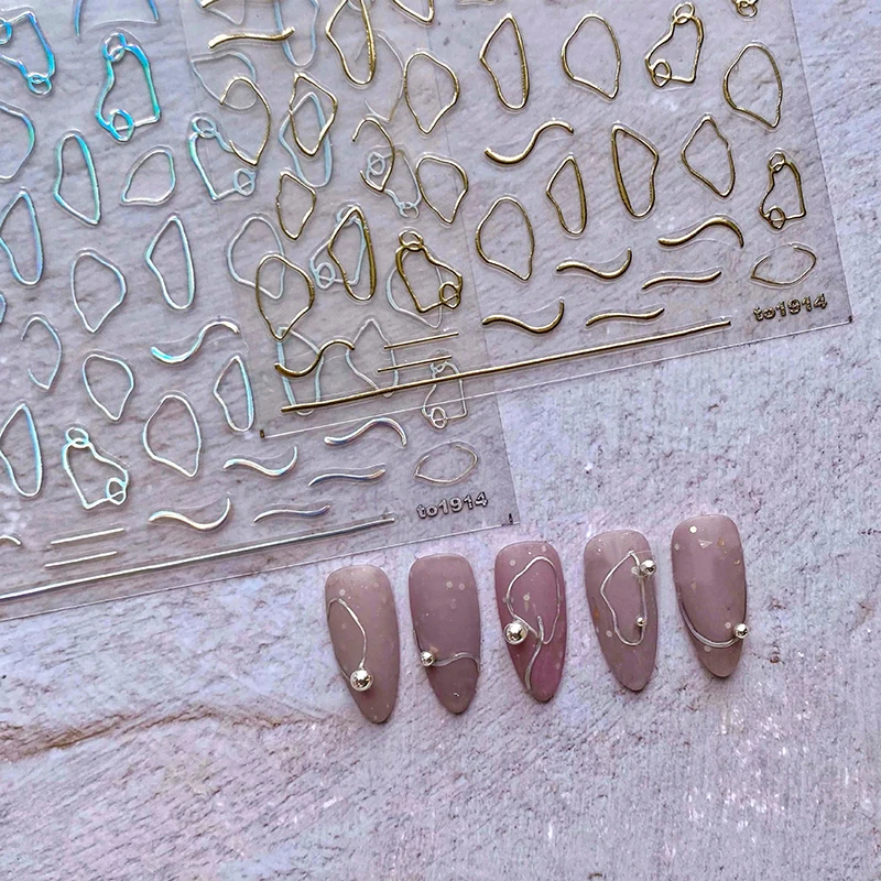 

5D Nail Art Stickers Nail Art Stamping Stickers Line Stickers Japanese Style Hot DIY INS Nail Decor Accessories Manicure Design