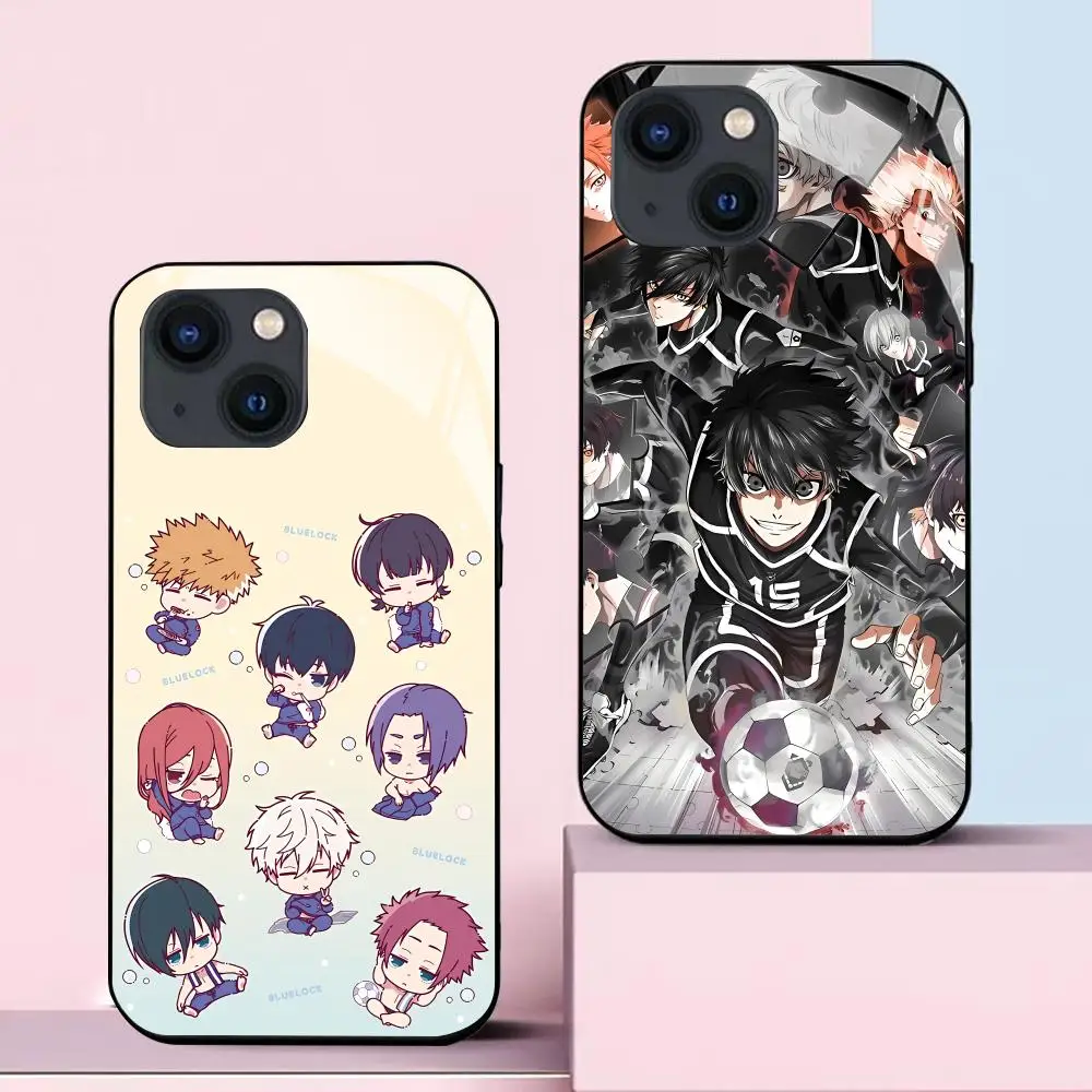 Фото Чехол для телефона Japan Anime B-Blue L-Lock для IPhone 16 15 14 13 12 11 Pro Max Plus Mini Magsafe Mirror, беспроводной магнитный чехол с зеркалом №1