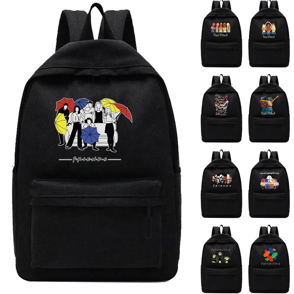

Friends Series Printed Woman Backpack Schoolbag for Teenage Girls Boys Luxury Harajuku Female Fashion Bag Student Lady Book Pack